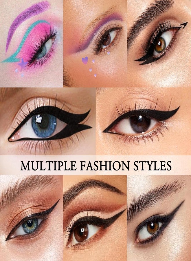 GEUUFEA 8 Sheets Eyeliner Stencil Stickers, Star Eye Winged and Smokey Eyeshadow Applicators Shaper Tool, Makeup Stencils Stickers for All Eye Shapes - Image 4